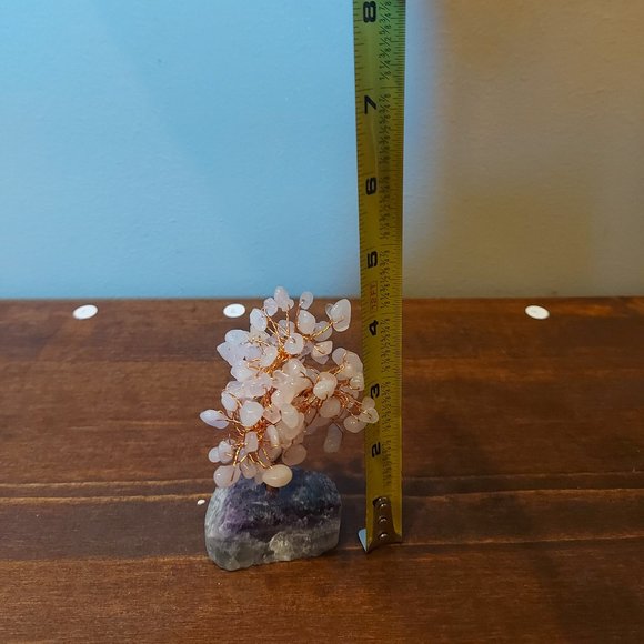 🔥 Sale 🔥 Rose Quartz on Fluorite Gemstone Tree - Final Price - Picture 4 of 7
